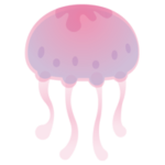 クラゲのイラスト（ピンク）