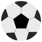 サッカーボールのイラスト（白黒）
