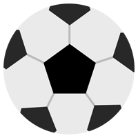 サッカーボールのイラスト（白黒）
