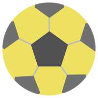 サッカーボールのイラスト（黄）