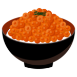 いくら丼のイラスト