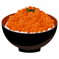 いくら丼のイラスト