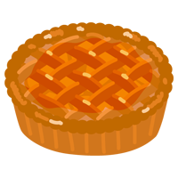 アップルパイのイラスト（ホール1）