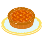 アップルパイのイラスト（ホール2）