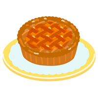 アップルパイのイラスト（ホール2）
