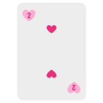 トランプのイラスト（ハート・2）