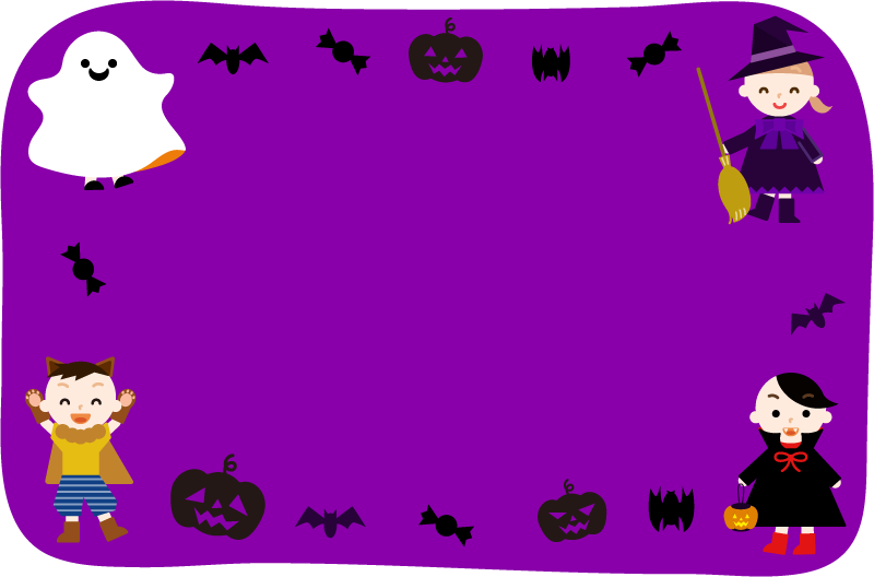 ハロウィンフレームのイラスト2