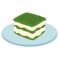 抹茶のティラミスのイラスト