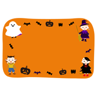 ハロウィンフレームのイラスト1