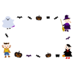 ハロウィンフレームのイラスト3