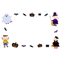 ハロウィンフレームのイラスト3