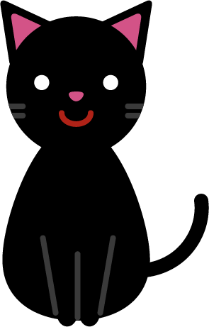 黒猫のイラスト1