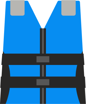 ライフジャケット（青）のイラスト