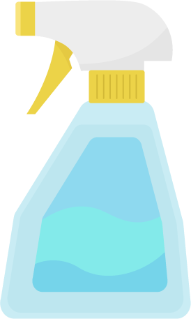 除菌・洗剤のスプレーのイラスト