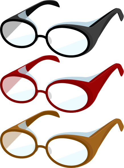 花粉症用のメガネのイラスト
