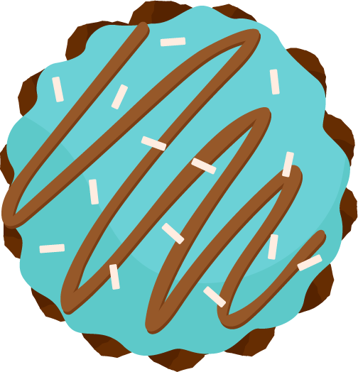 チョコミントドーナツのイラスト
