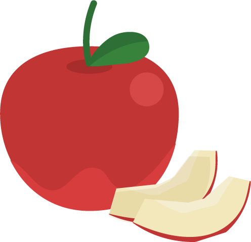 フルーツのリンゴのイラスト3