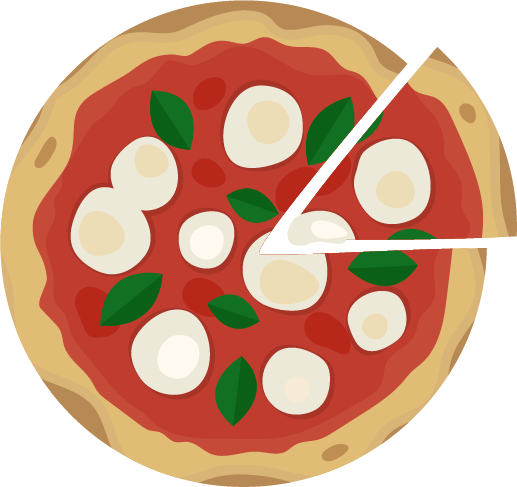 マルゲリータピザのイラスト2