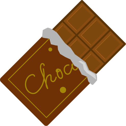 板チョコのイラスト（パッケージ）