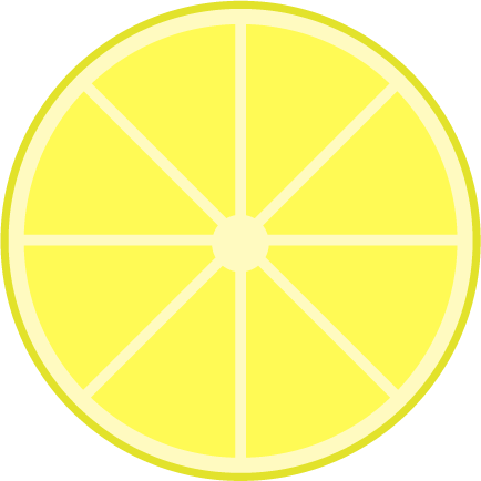 輪切りのレモンのイラスト