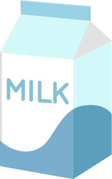 牛乳（500ml）のイラスト