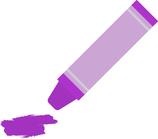 紫色のクレヨンのイラスト2