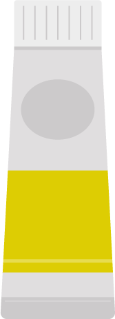 黄色の絵の具のイラスト1