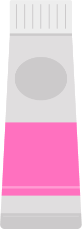 ピンク色の絵の具のイラスト1