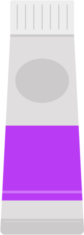 紫色の絵の具のイラスト1