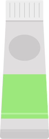 薄緑色の絵の具のイラスト1