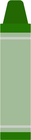 緑色のクレヨンのイラスト
