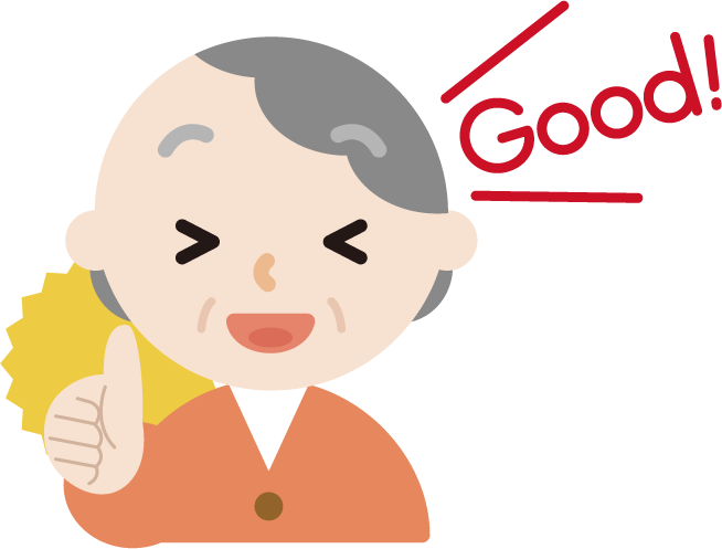 サムズアップする高齢者の女性のイラスト Good 無料イラスト素材のillalet