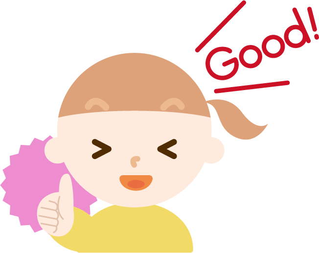 サムズアップする女の子のイラスト Good 無料イラスト素材のillalet