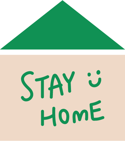 STAY HOME」アイコンイラスト | 無料イラスト素材のillalet