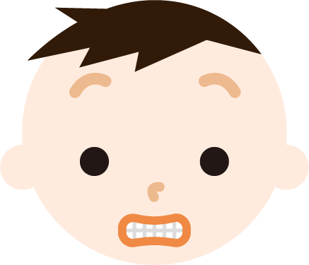 男の子の顔の表情のイラスト（いー）