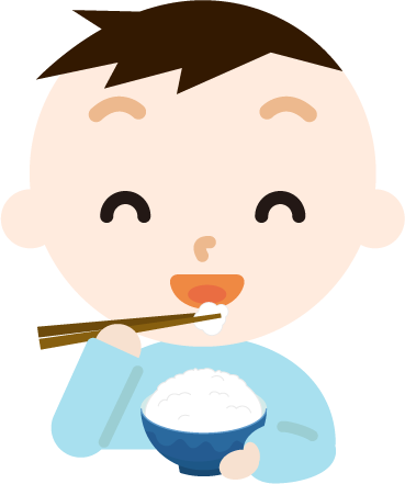 ご飯を食べる男の子のイラスト1 イラスト素材のillalet