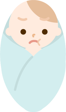 怒る赤ちゃんのイラスト