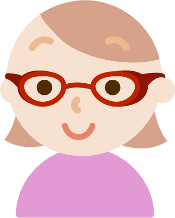 花粉症用の眼鏡をした若い女性のイラスト