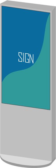 デジタルサイネージのイラスト2 斜め Sign 無料イラスト素材のillalet