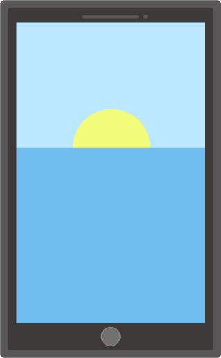 スマホの画面のイラスト 朝 無料イラスト素材のillalet