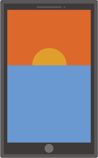 スマホの画面のイラスト 夕方 無料イラスト素材のillalet