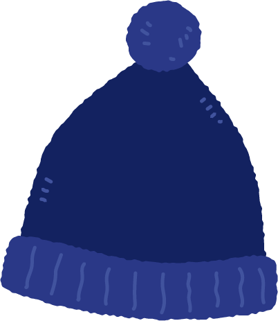 紺色のニット帽のイラスト