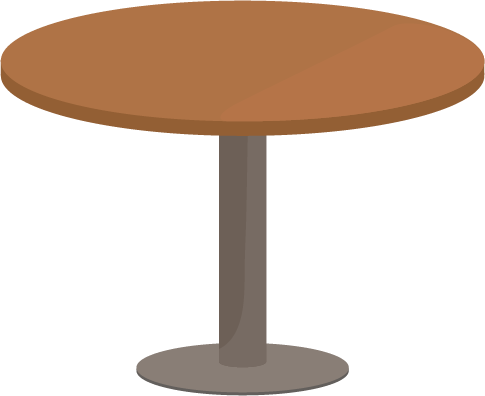 木の丸テーブルのイラスト 無料イラスト素材のillalet