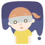 落ち込む女の子のイラスト