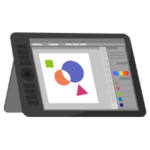 液晶タブレットのイラスト（アプリ画面）