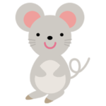 ネズミの全身のイラスト（干支）