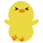 喜んでいるひよこのイラスト