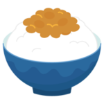 ご飯に乗った納豆のイラスト1