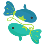 魚座のイラスト（12星座）