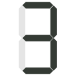 デジタルの数字の「3」のイラスト